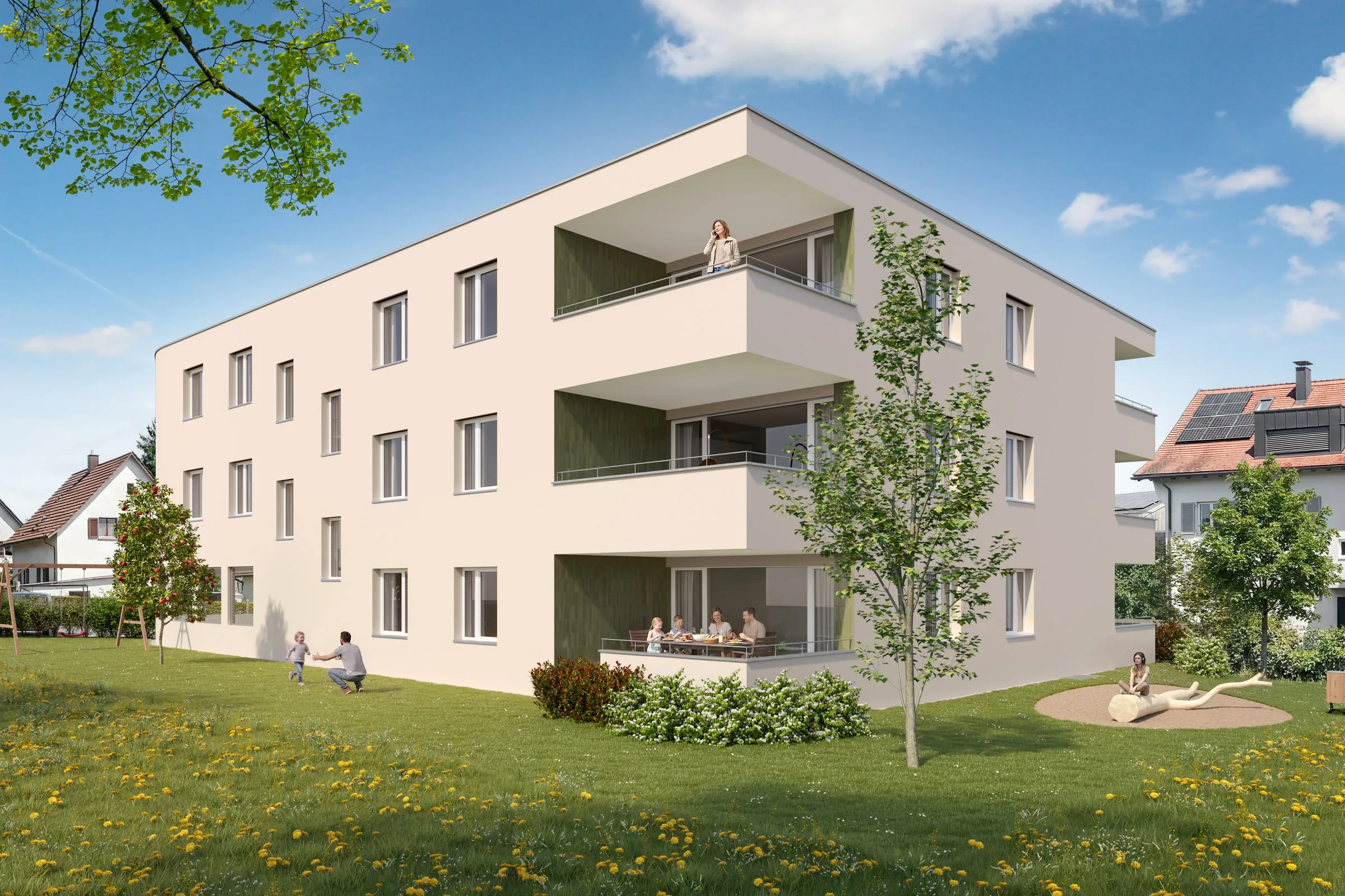Mehrfamilienhaus Lochau für Hefel Wohnbau Ansicht 2