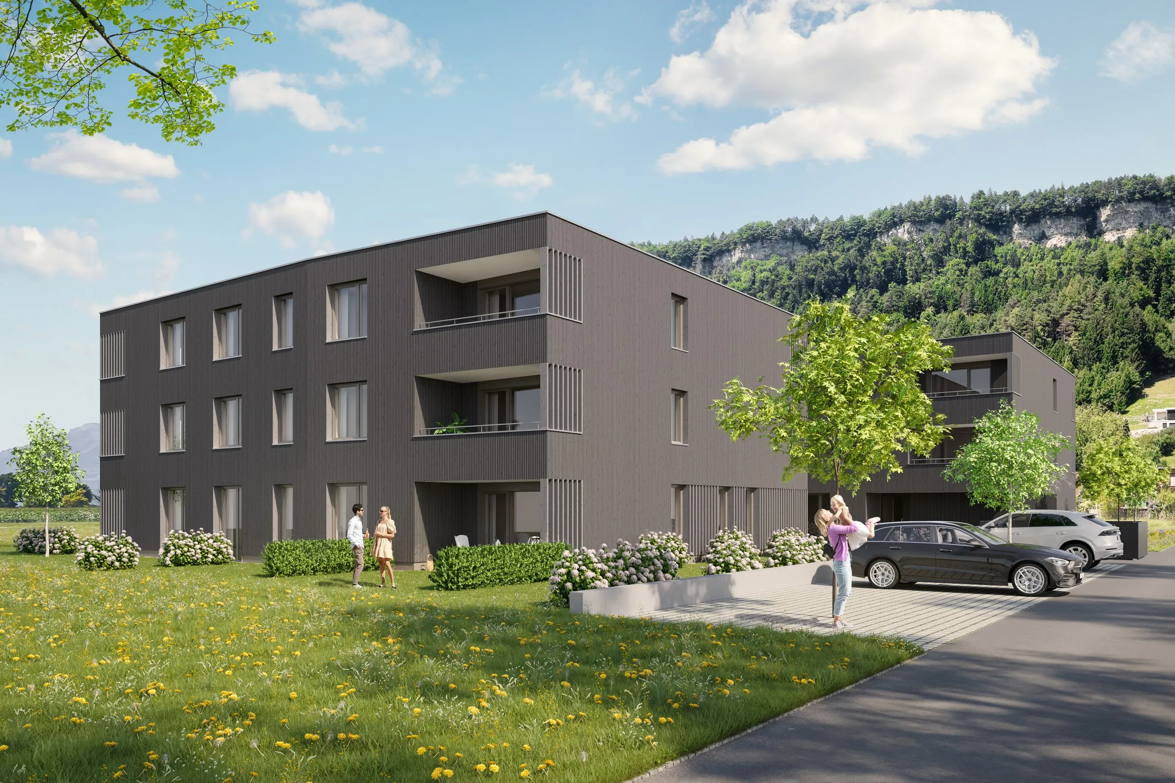 Mehrfamilienhäuser Wohnanlage Kapellenweg für Panorama Wohnbau Ansicht 13