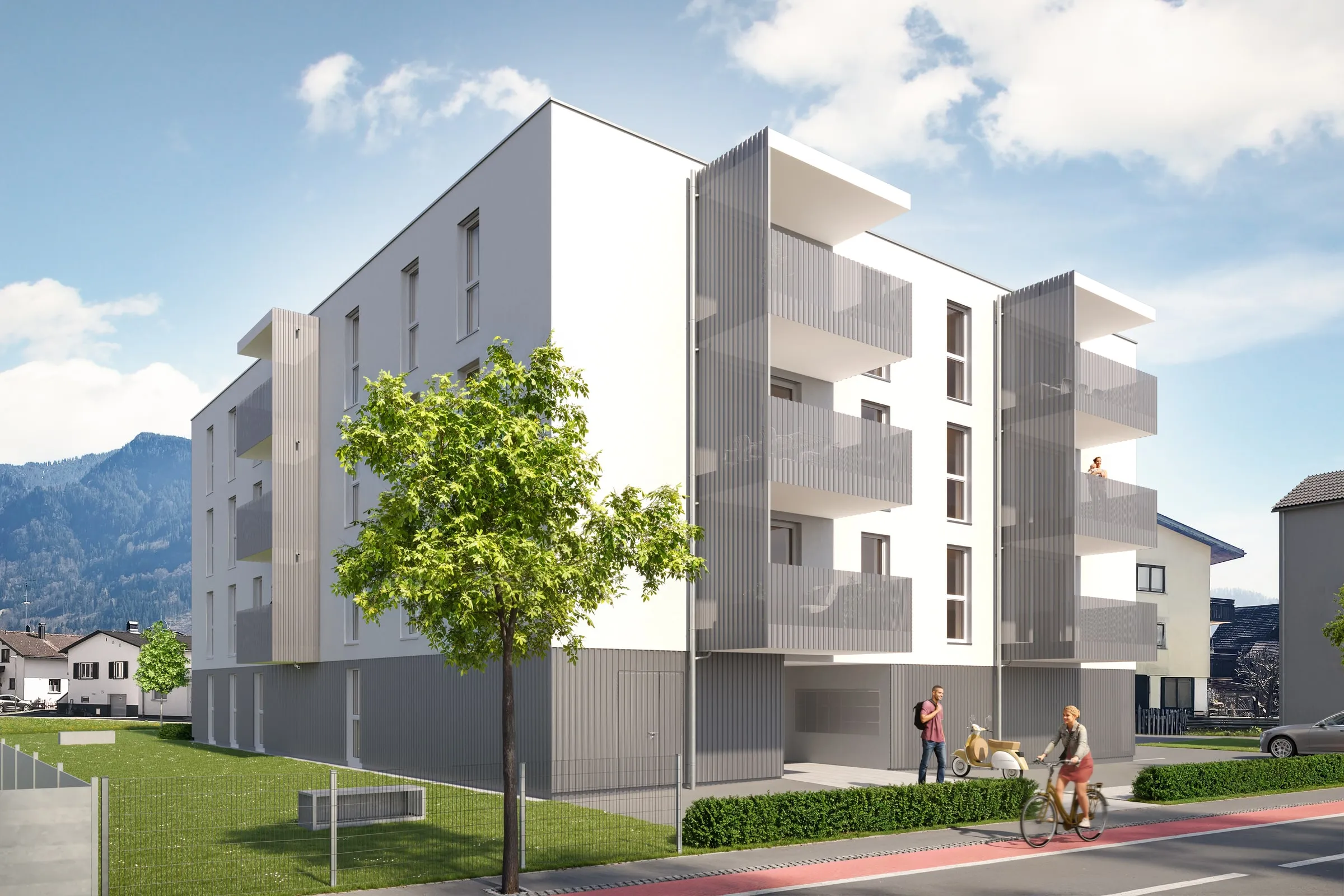 Mehrfamilienhaus Hohenems für Hefel Wohnbau Ansicht 11