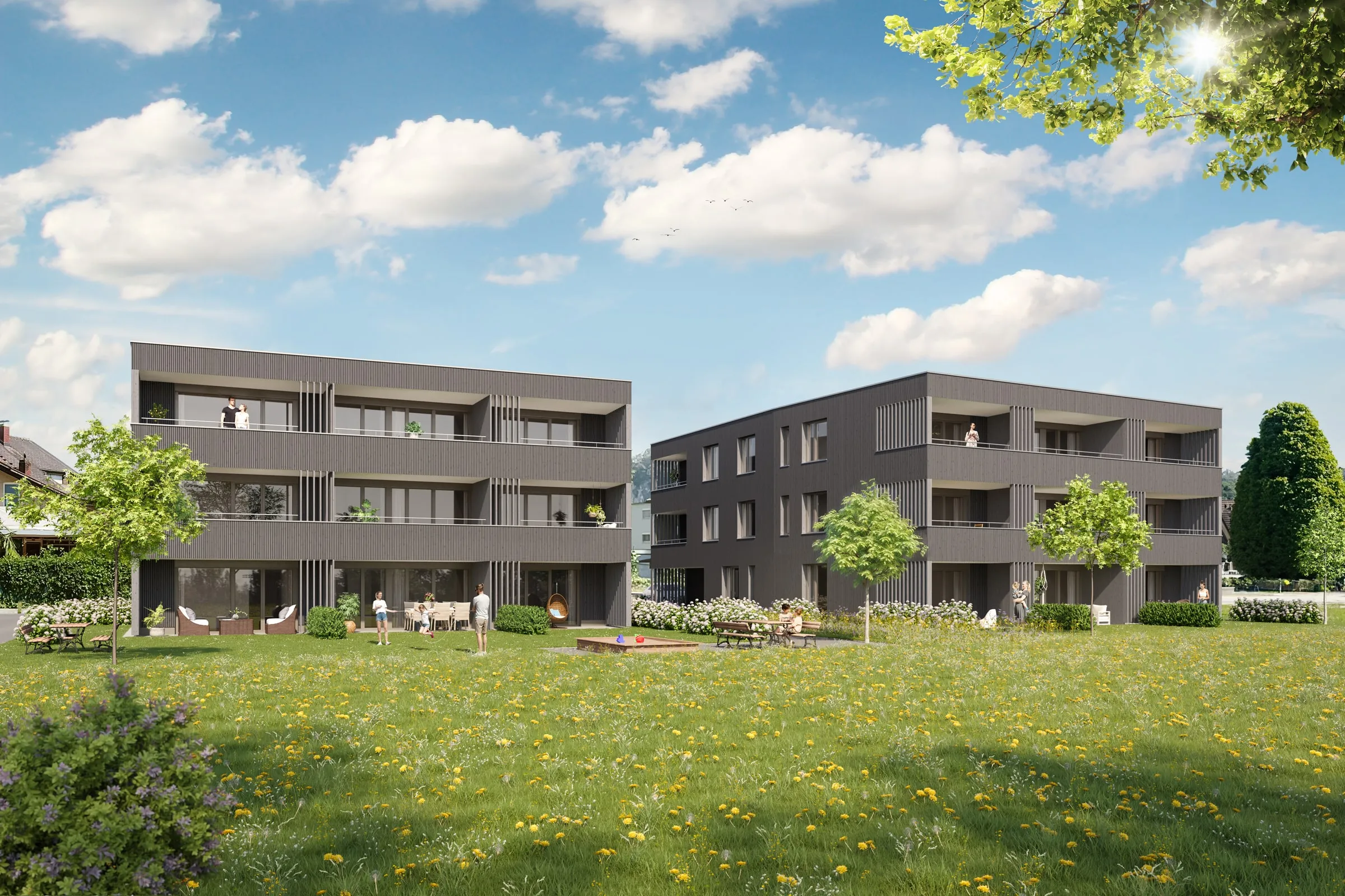 Mehrfamilienhäuser Wohnanlage Kapellenweg für Panorama Wohnbau Ansicht 14