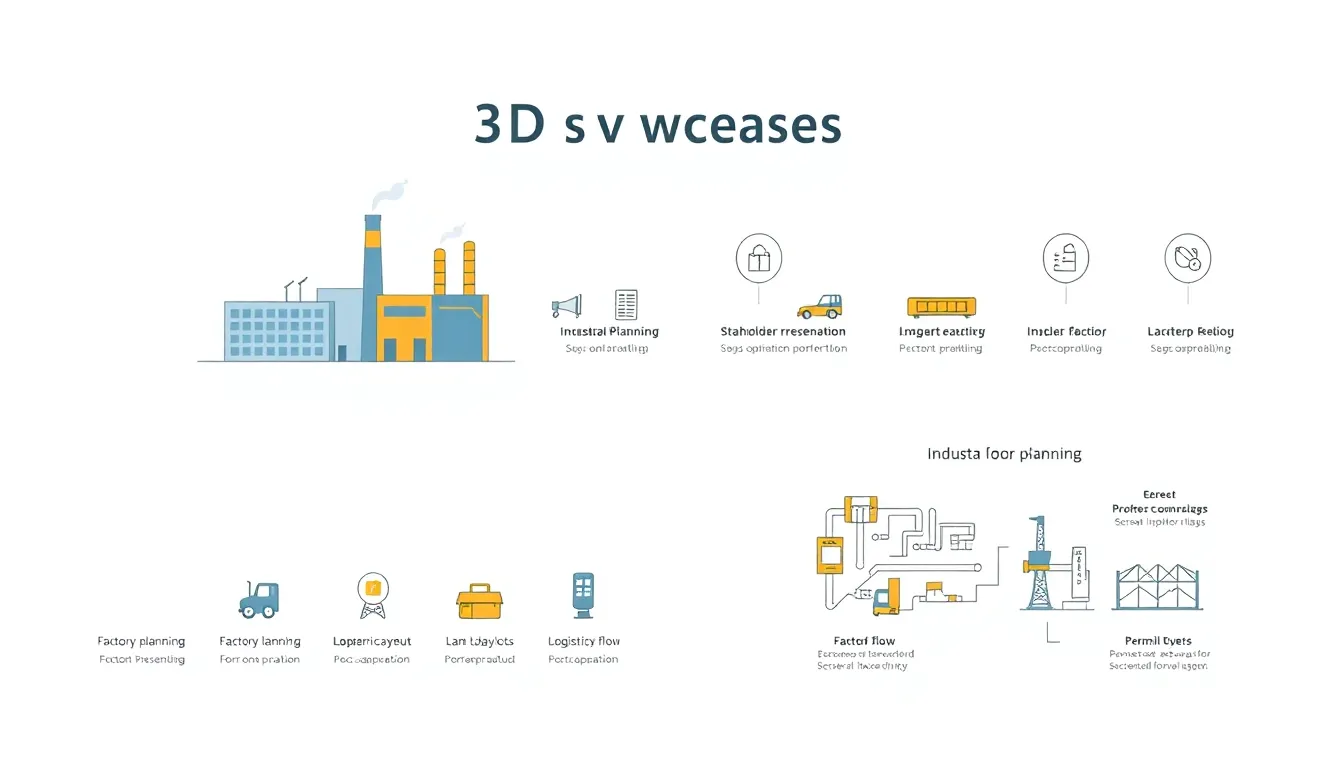 Industrievisualisierung — 3D-Renderings für Werke, Produktionshallen und Logistikbau